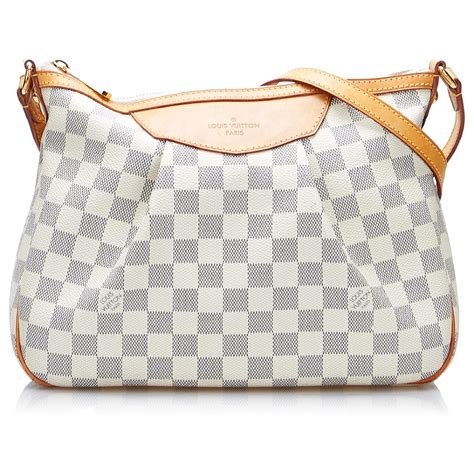 Siracusa cloth handbag Louis Vuitton White in Cloth 